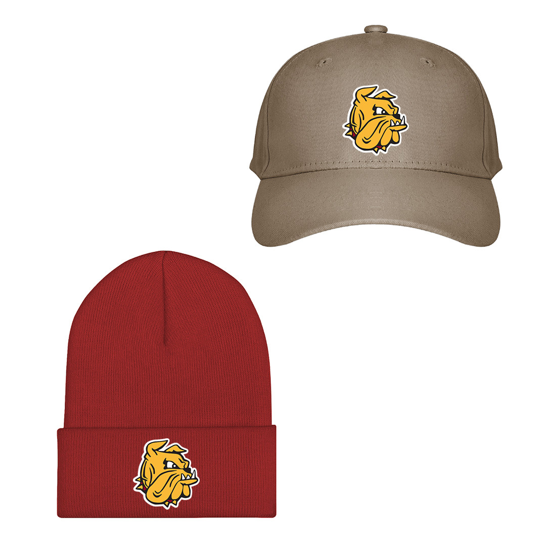 Bulldogs University of Minnesota Duluth Baseball Cap Beanie Hat - Bulldogs University of Minnesota Duluth College Football Team Single Logo