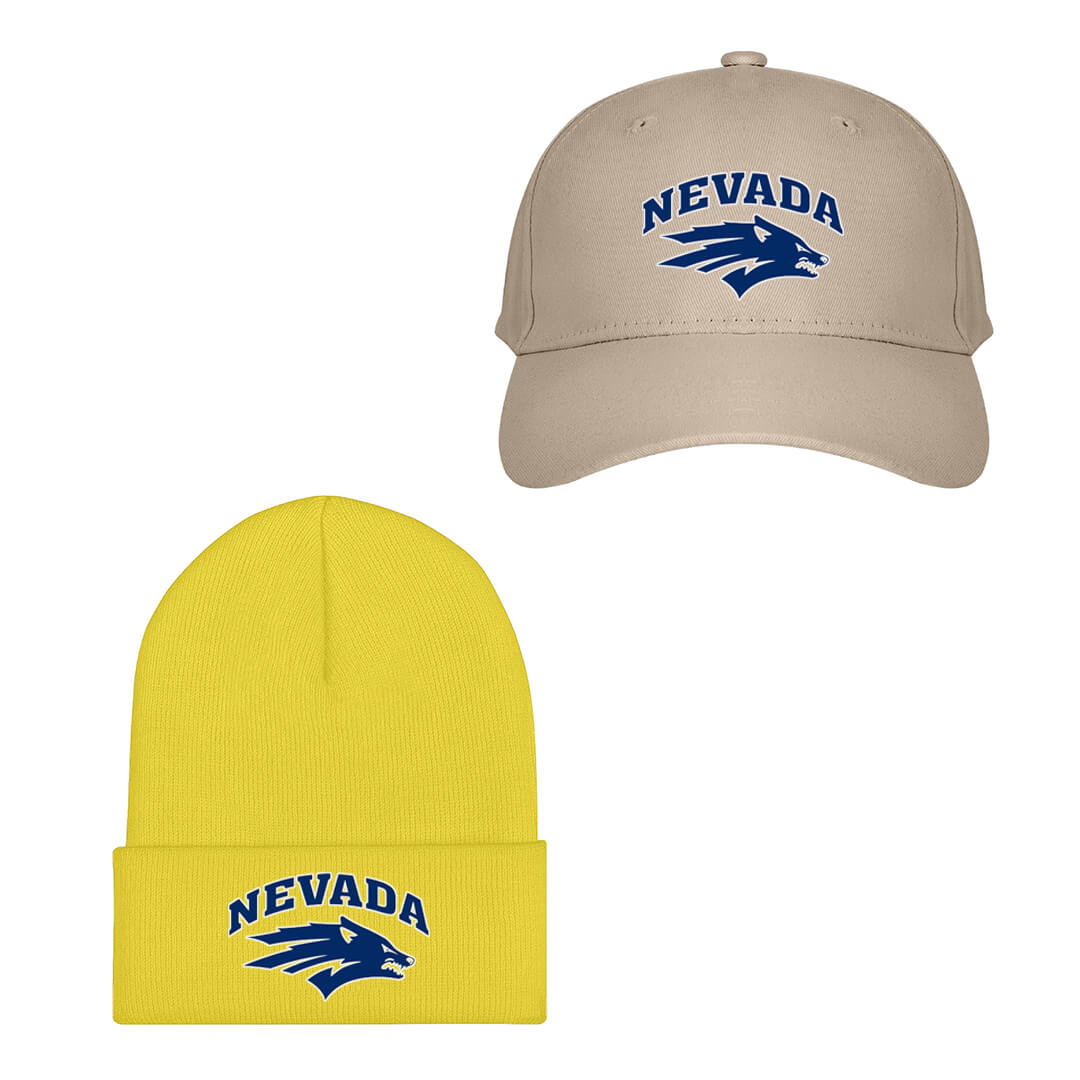 Nevada Wolf Pack Baseball Cap Beanie Hat - Nevada Wolf Pack College Football Team Single Logo