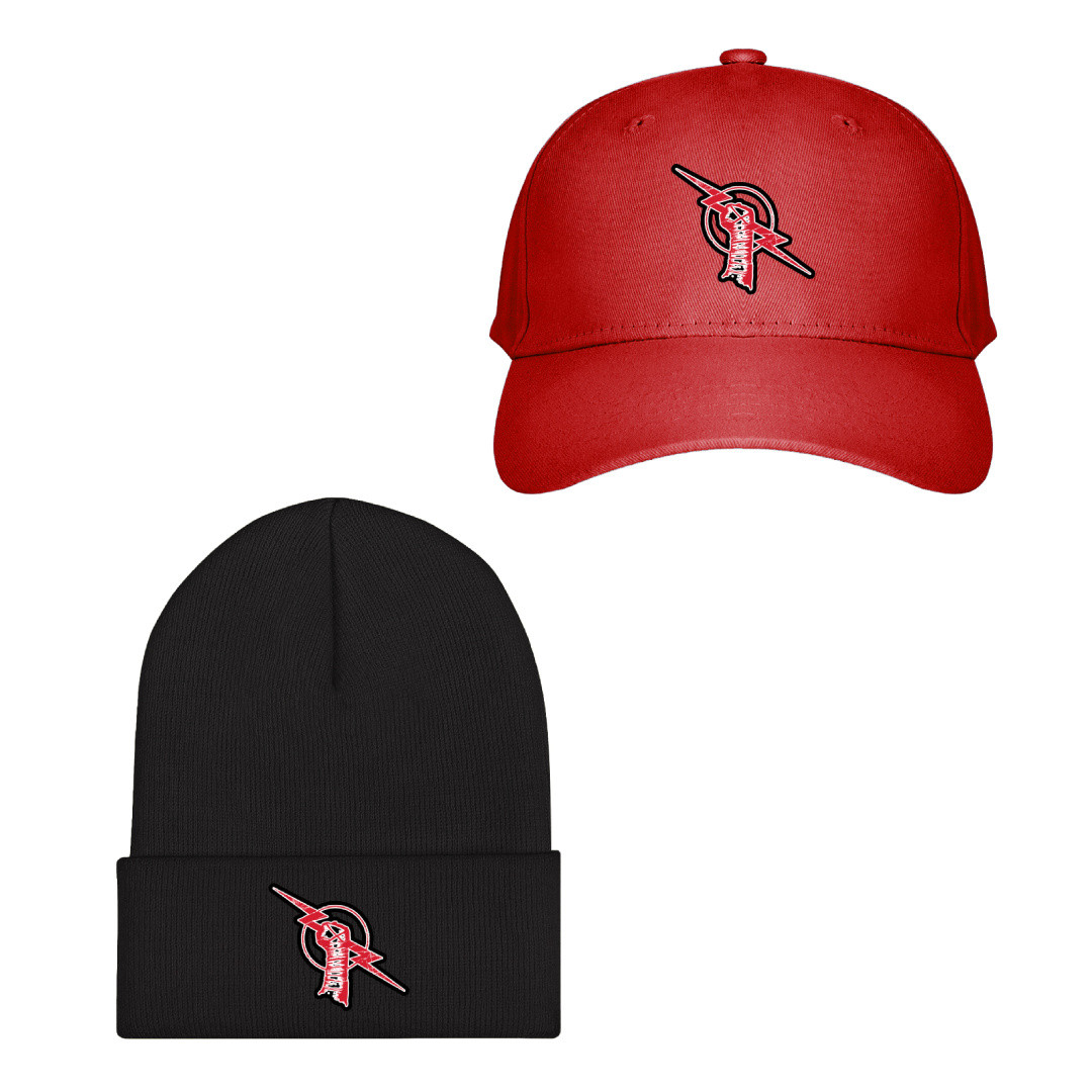 WWE CM Punk Baseball Cap Beanie Hat - CM Punk Lightning Bolt Logo Sticker Art