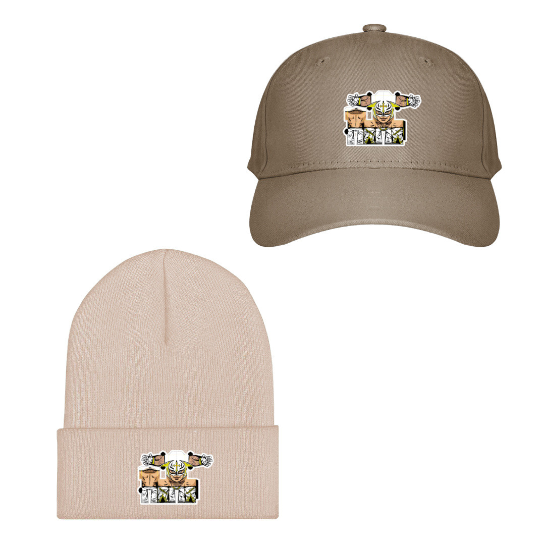 WWE Rey Mysterio Baseball Cap Beanie Hat - Rey Mysterio Sticker Art