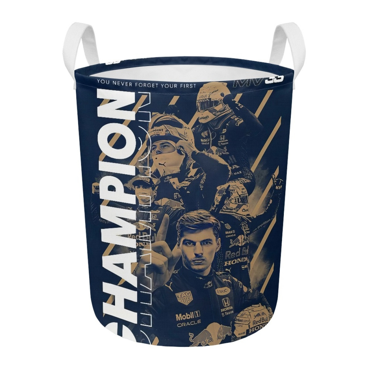 F1 Formula One Max Verstappen Clothes Hamper Laundry Basket - Max Verstappen World Champion 2021 Poster