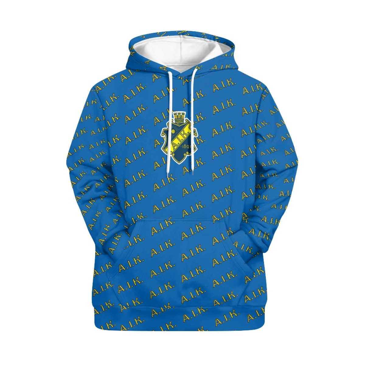 AIK Fotboll Hoodie Pullover - AIK Football Club Medley Monogram Wordmark