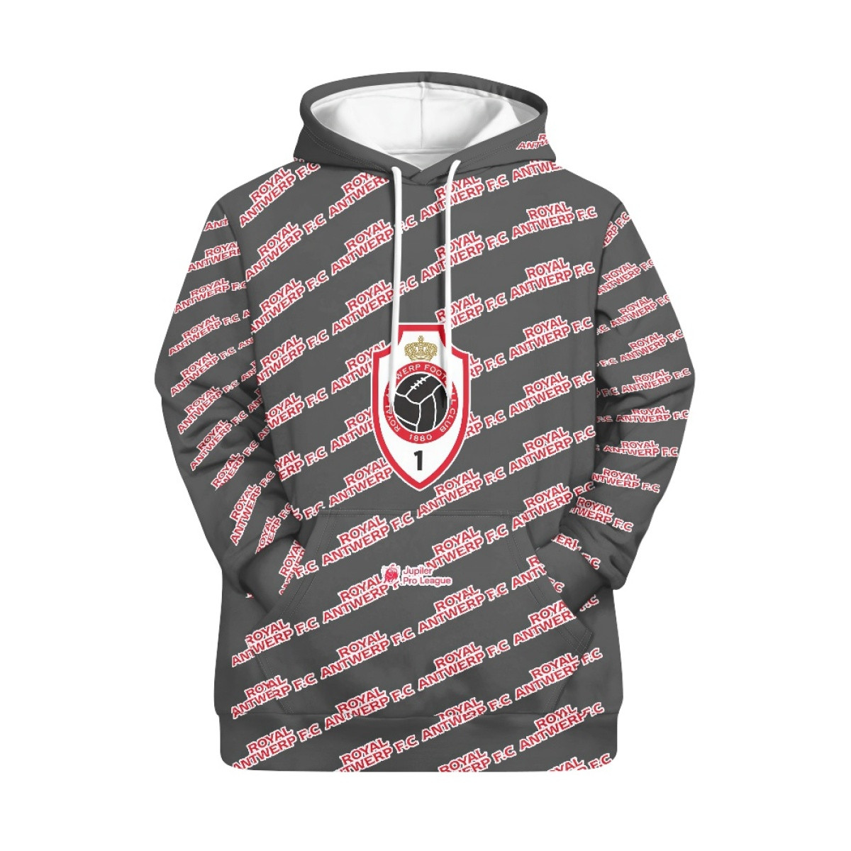 Royal Antwerp FC Football Club Hoodie Pullover - Antwerp Football Club Medley Monogram Wordmark