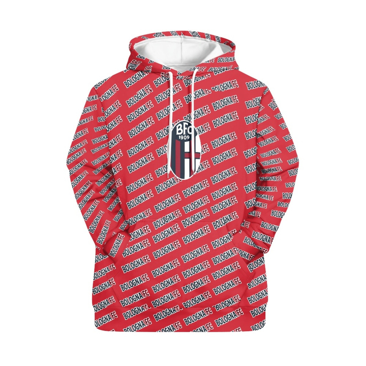 Bologna FC 1909 Football Club Hoodie Pullover - Bologna Football Club Medley Monogram Wordmark