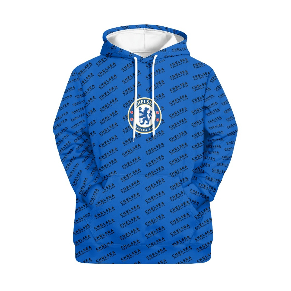 Chelsea Football Club Hoodie Pullover - Chelsea Football Club Medley Monogram Wordmark