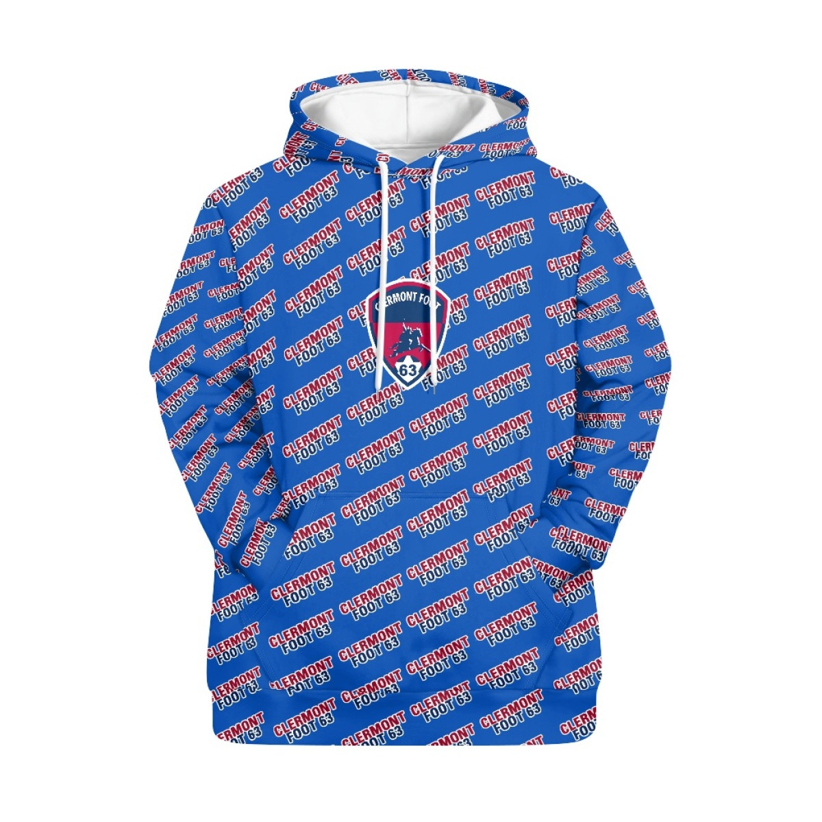 Clermont Foot 63 Football Club Hoodie Pullover - Clermont Football Club Medley Monogram Wordmark