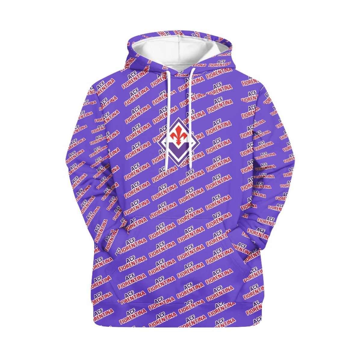 ACF Fiorentina Football Club Hoodie Pullover - Fiorentina Football Club Medley Monogram Wordmark
