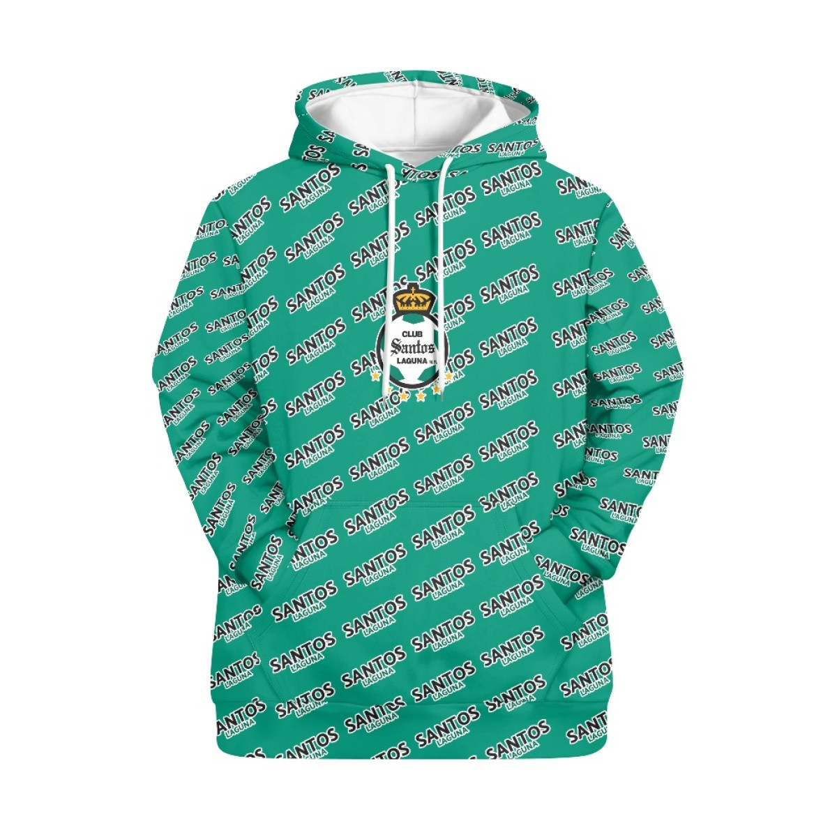 Santos Laguna Hoodie Pullover - Laguna Football Club Medley Monogram Wordmark