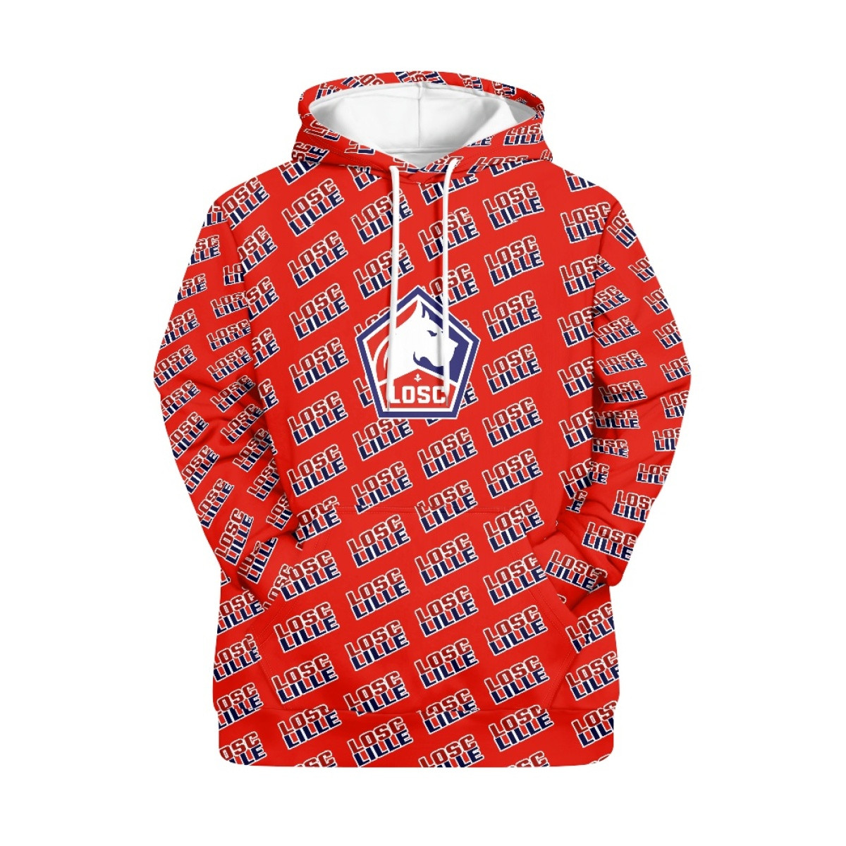 LOSC Lille Football Club Hoodie Pullover - Lille Football Club Medley Monogram Wordmark