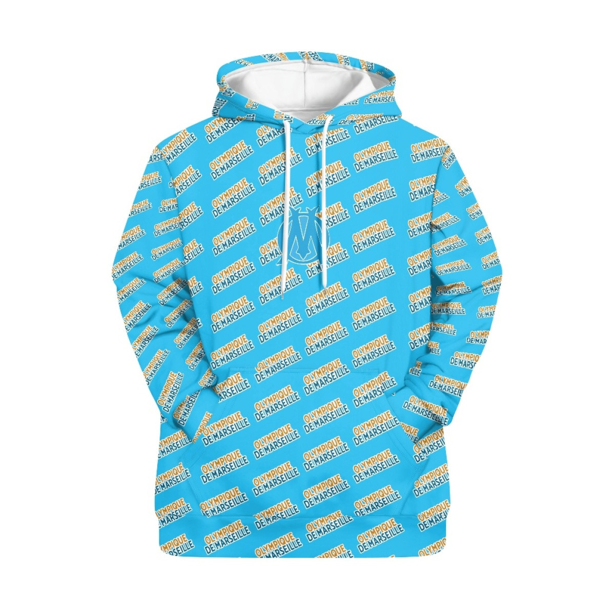 Olympique DE Marseille Football Club Hoodie Pullover - Marseille Football Club Medley Monogram Wordmark