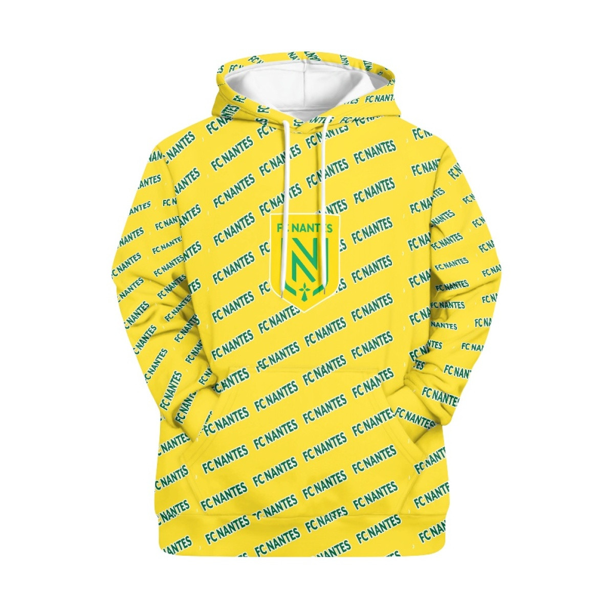 FC Nantes Football Club Hoodie Pullover - Nantes Football Club Medley Monogram Wordmark