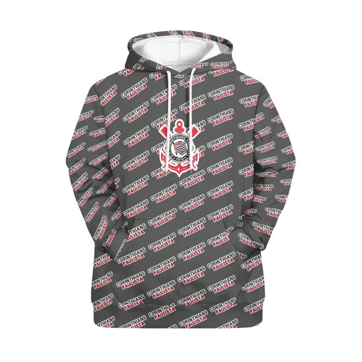 Sport Club Corinthians Paulista Hoodie Pullover - Sport Club Corinthians Paulista Football Club Medley Monogram Wordmark