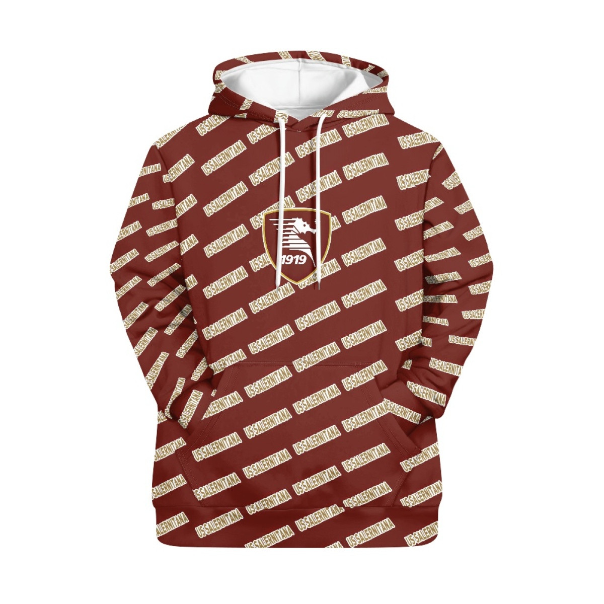 US Salernitana 1919 Football Club Hoodie Pullover - Salernitana Football Club Medley Monogram Wordmark