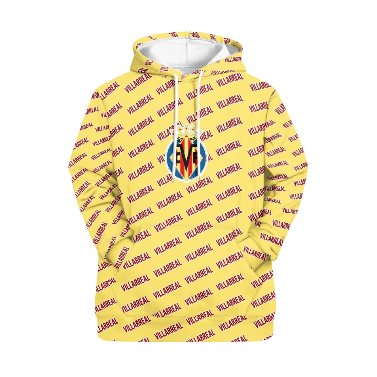 Villarreal CF Hoodie Pullover - Villarreal Football Club Medley Monogram Wordmark