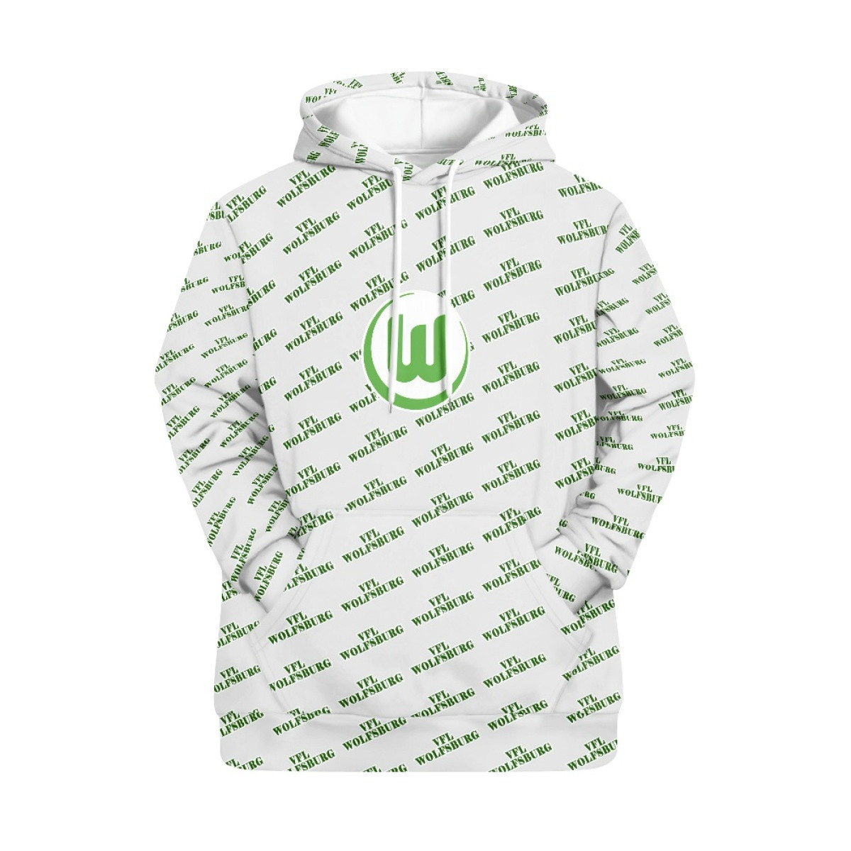 VFL Wolfsburg Football Club Hoodie Pullover - Wolfsburg Football Club Medley Monogram Wordmark