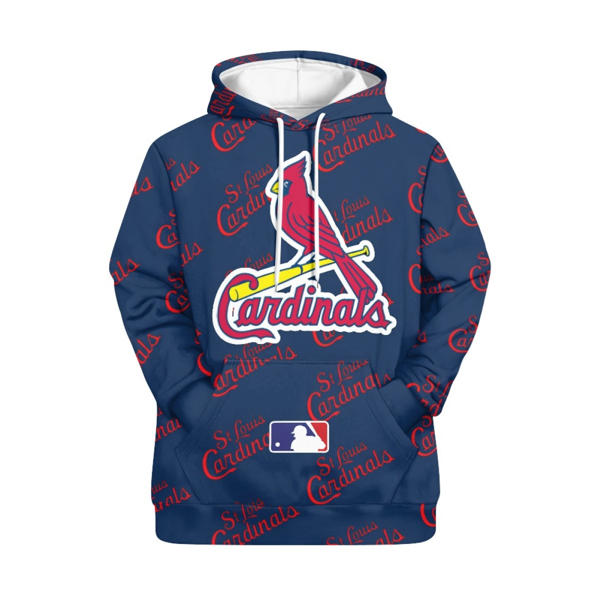 MLB St. Louis Cardinals Hoodie Pullover - St. Louis Cardinals Medley Monogram Wordmark