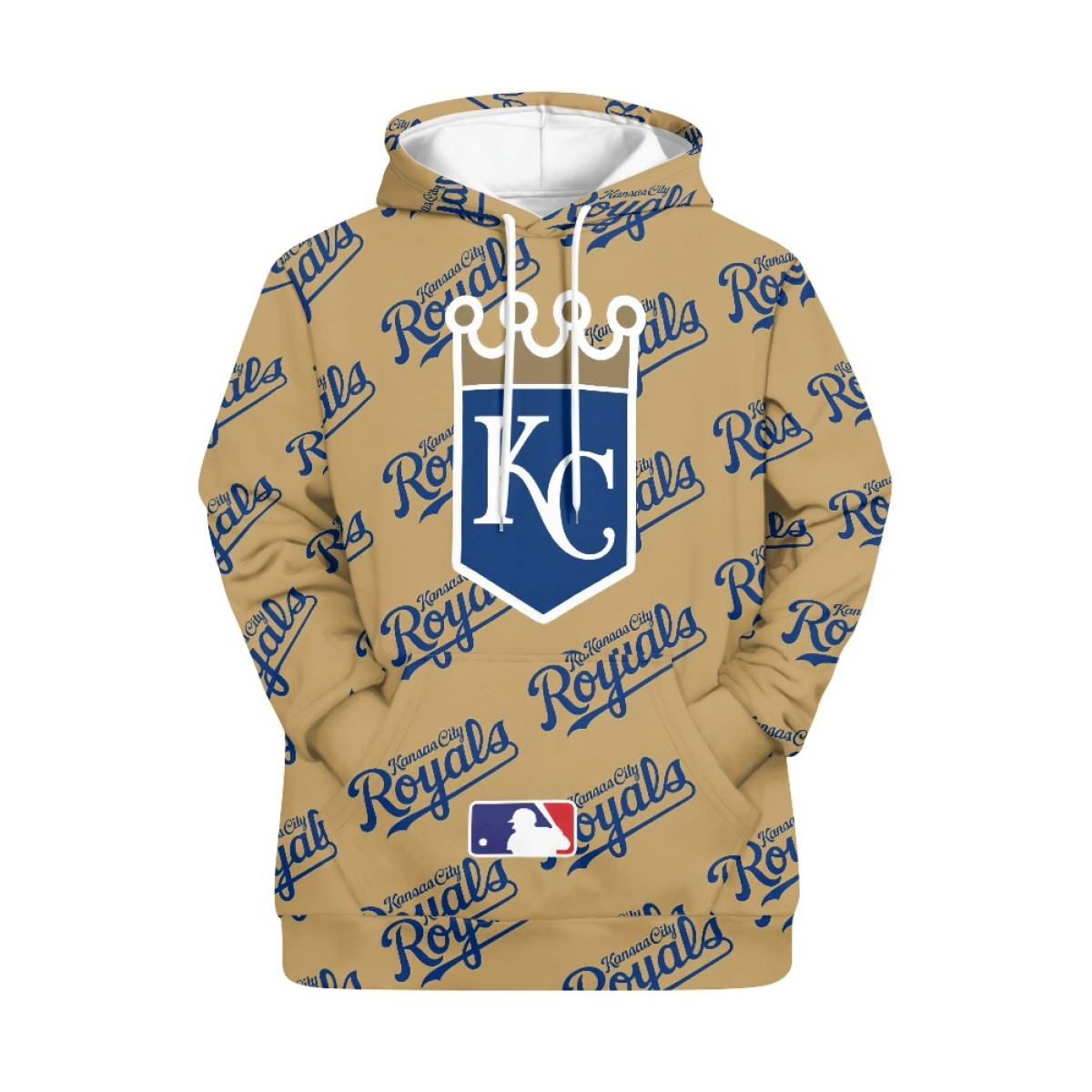 MLB Kansas City Royals Hoodie Pullover - Kansas City Royals Medley Monogram Wordmark
