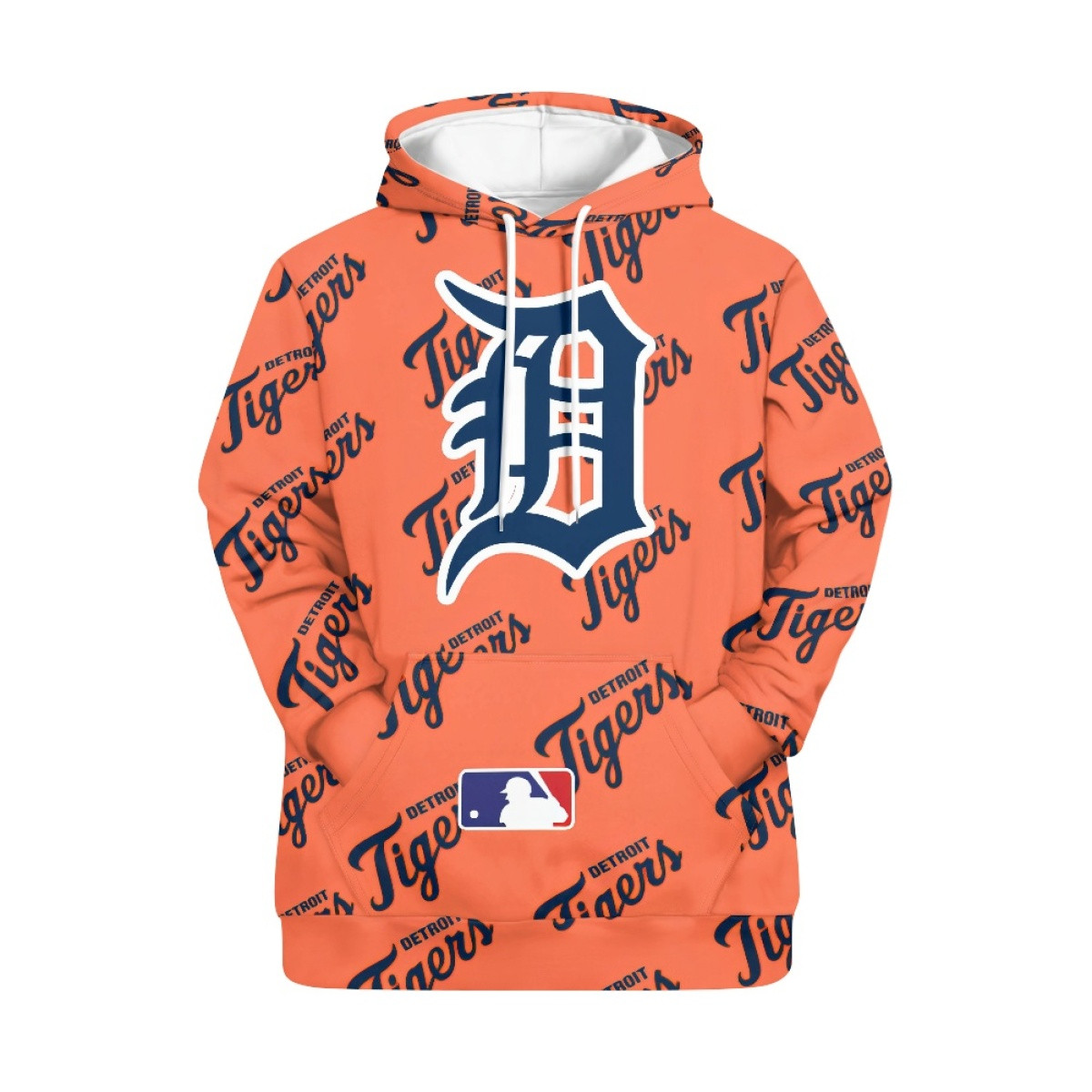 MLB Detroit Tigers Hoodie Pullover - Detroit Tigers Medley Monogram Wordmark
