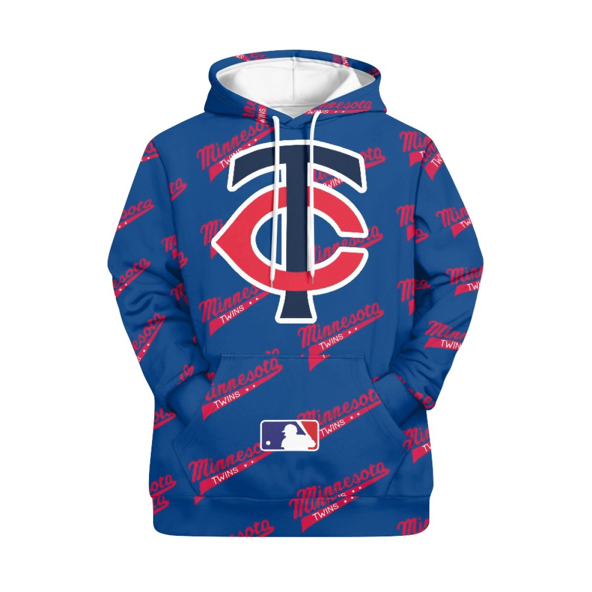 MLB Minnesota Twins Hoodie Pullover - Minnesota Twins Medley Monogram Wordmark