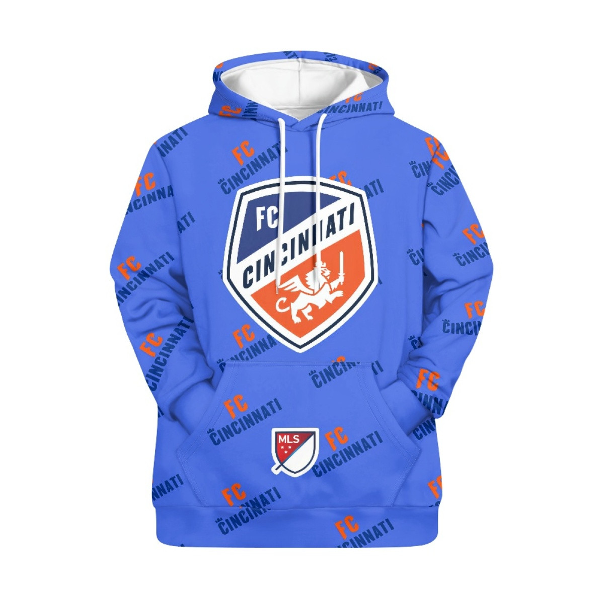 MLS FC Cincinnati Hoodie Pullover - Cincinnati Football Club Medley Monogram Wordmark