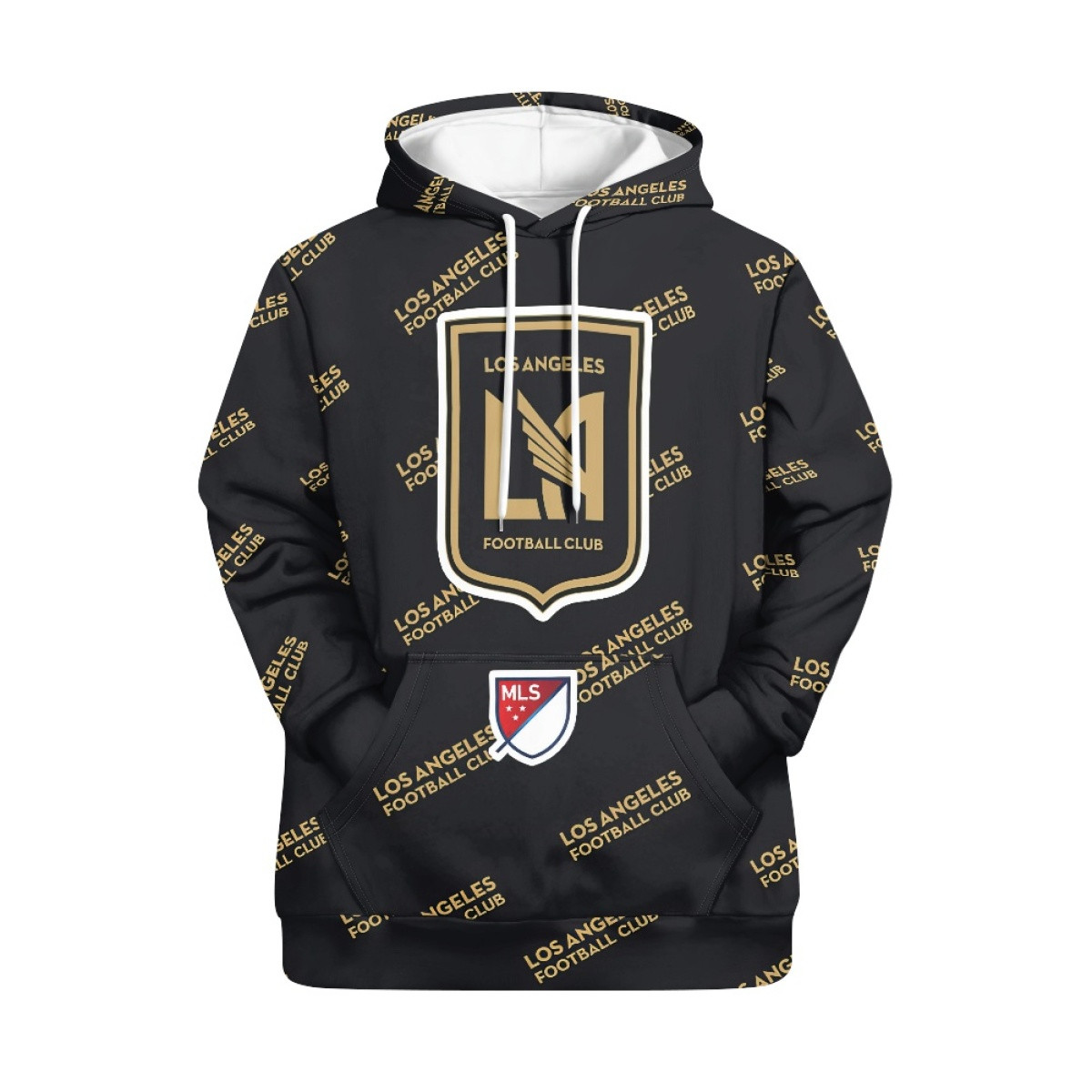 MLS Los Angeles FC Hoodie Pullover - Los Angeles Football Club Medley Monogram Wordmark