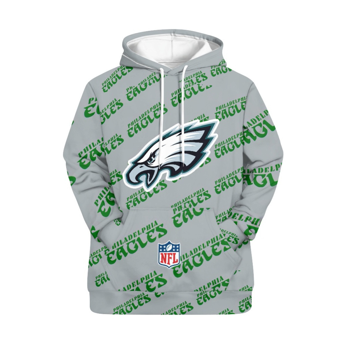 NFL Philadelphia Eagles Hoodie Pullover - Philadelphia Eagles Medley Monogram Wordmark