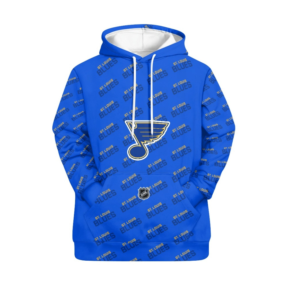 NHL St. Louis Blues Hoodie Pullover - St. Louis Blues Medley Monogram Wordmark