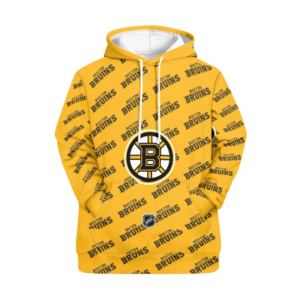 NHL Boston Bruins Hoodie Pullover - Boston Bruins Medley Monogram Wordmark