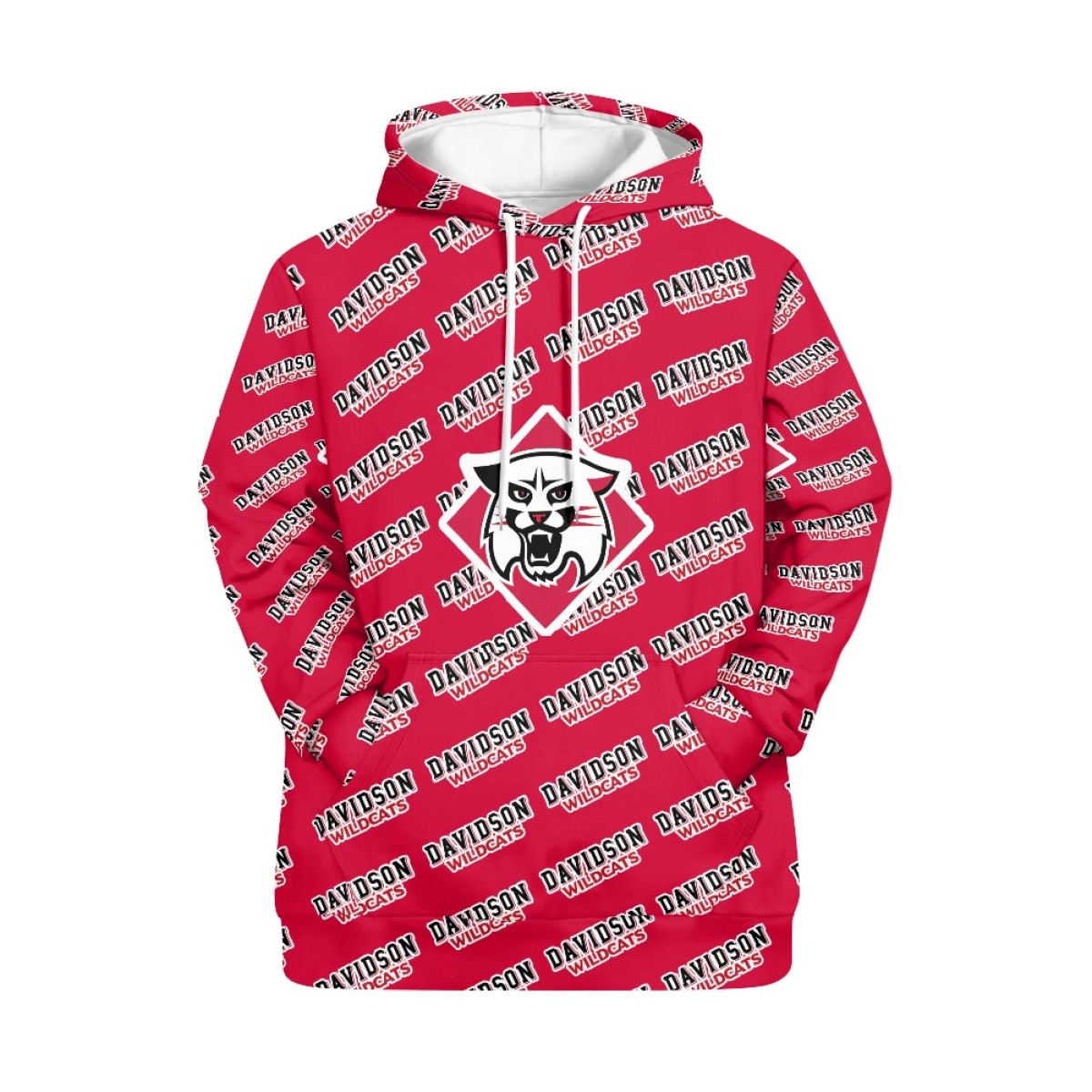 Davidson Wildcats Hoodie Pullover - Davidson College Wildcats College Football Medley Monogram Wordmark
