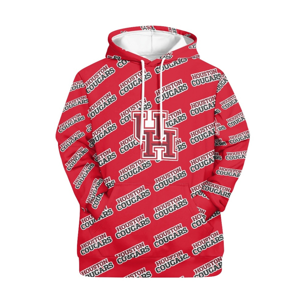 Houston Cougars Hoodie Pullover - Houston Cougars College Football Medley Monogram Wordmark