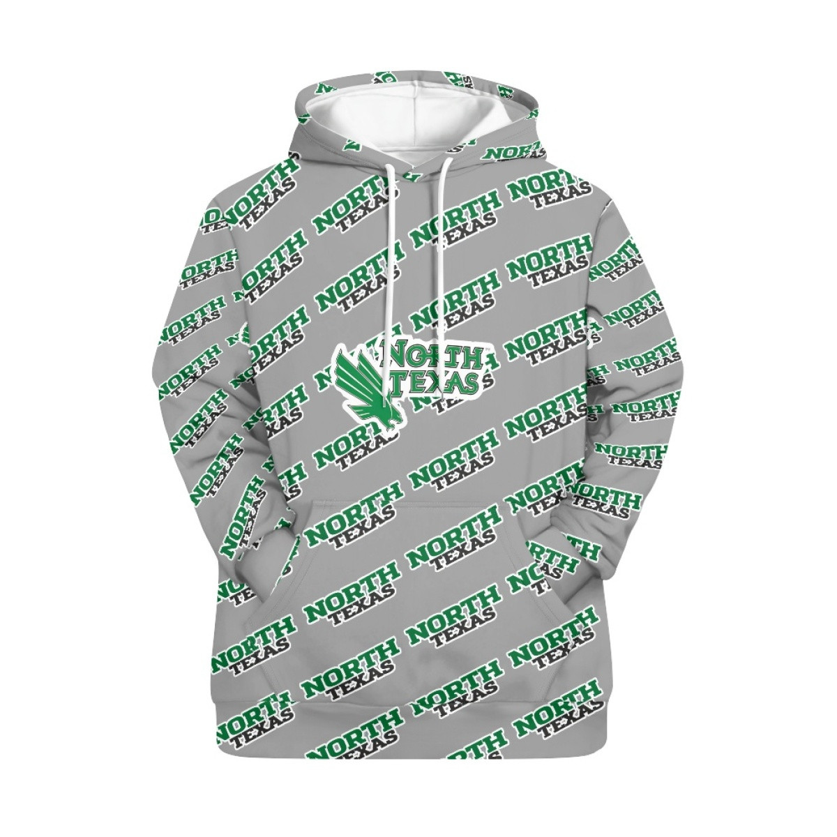 North Texas Mean Green Hoodie Pullover - North Texas Mean Green College Football Medley Monogram Wordmark