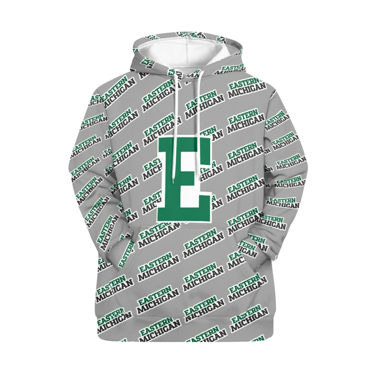 Eastern Michigan Eagles Hoodie Pullover - Eastern Michigan Eagles College Football Medley Monogram Wordmark