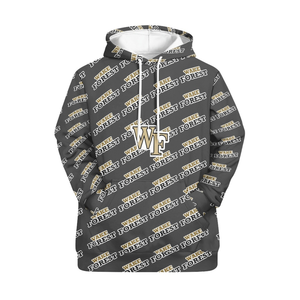 Wake Forest Demon Deacons Hoodie Pullover - Wake Forest Demon Deacons College Football Medley Monogram Wordmark