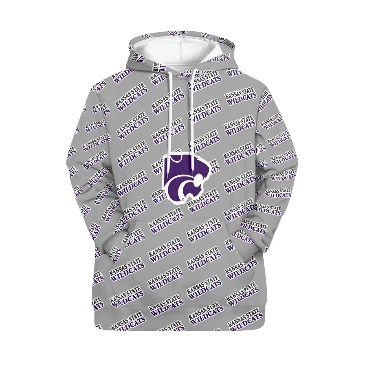 Kansas State Wildcats Hoodie Pullover - Kansas State Wildcats College Football Medley Monogram Wordmark