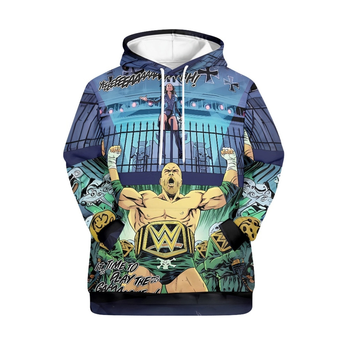 WWE Triple H Hoodie Pullover - Triple H Comic Art