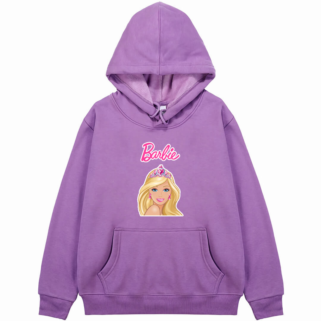Barbie Hoodie Hooded Sweatshirt Sweater Jacket - Barbie Princess Wearing Crown