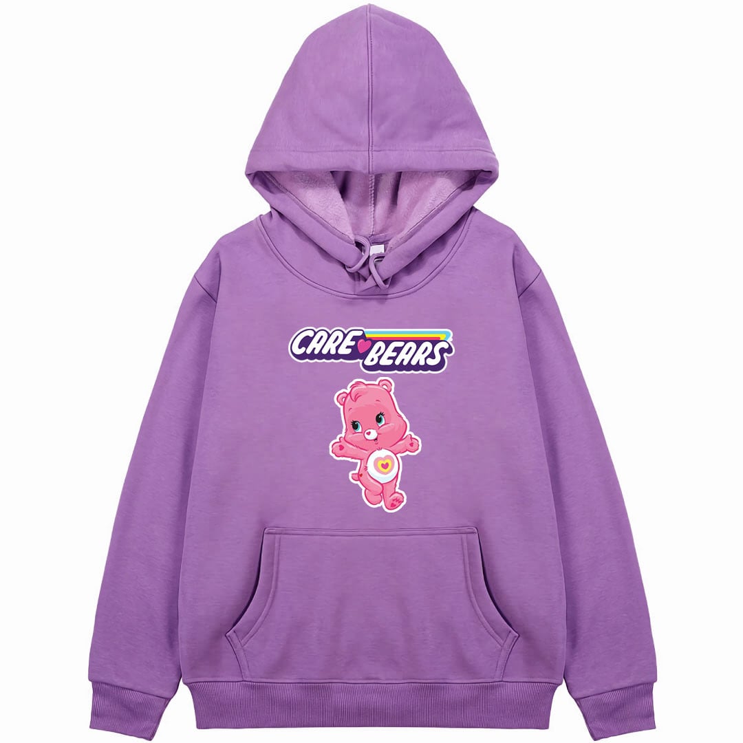 CareBears Wonder Heart Bear Hoodie Hooded Sweatshirt Sweater Jacket - Wonder Heart Bear Pink Heart