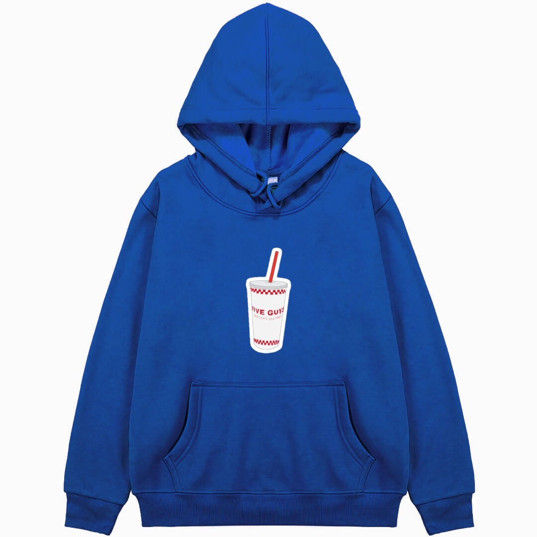 Five Guys Hoodie Hooded Sweatshirt Sweater Jacket - Five Guys Cup Sticker