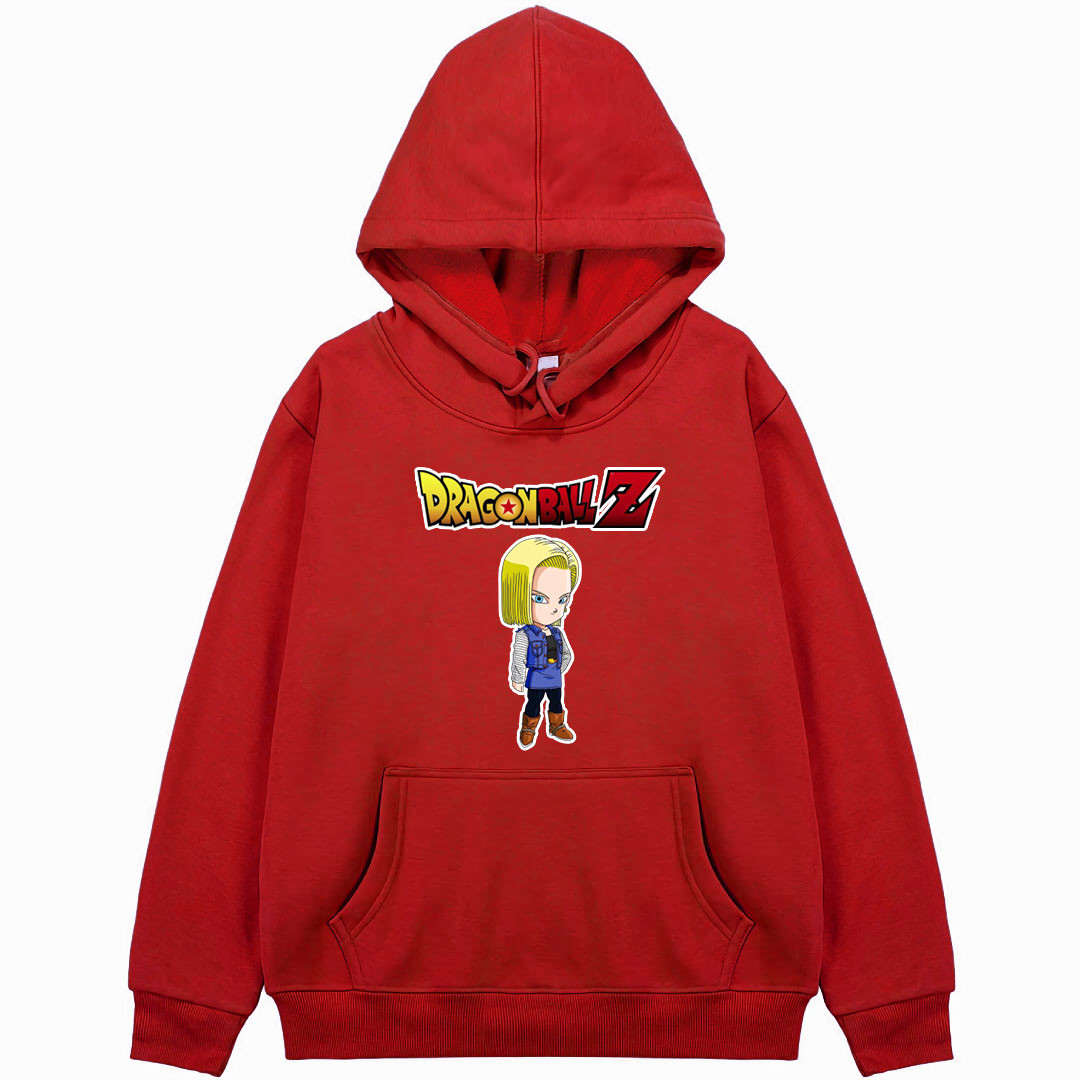 Dragon Ball Android 18 Hoodie Hooded Sweatshirt Sweater Jacket - Android 18 Portrait Chibi
