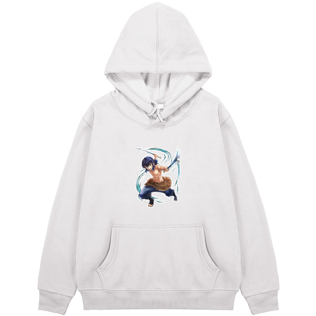 Demon Slayer Inosuke Hashibira Hoodie Hooded Sweatshirt Sweater Jacket - Inosuke Hashibira Unmasked Attack