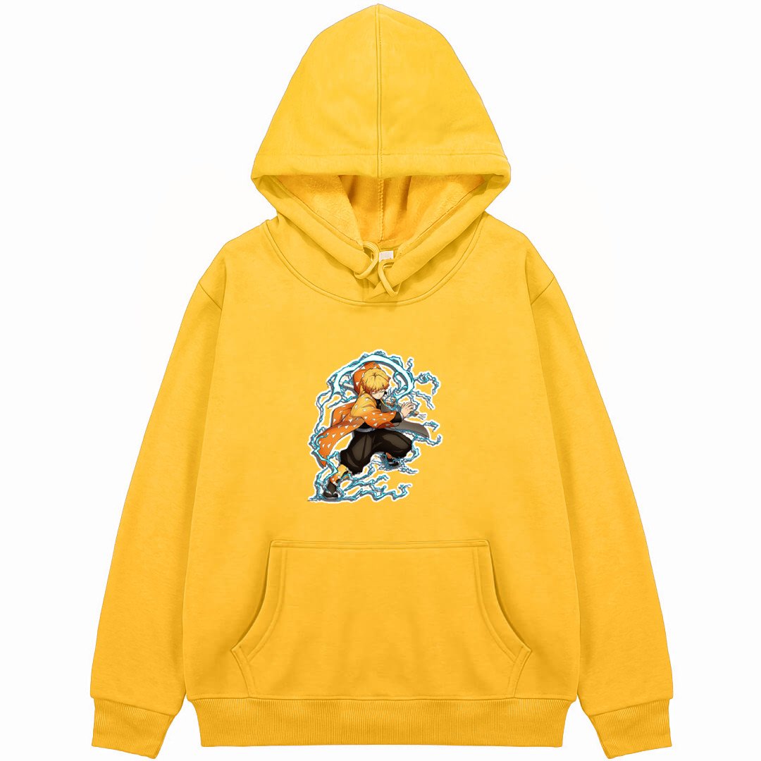 Demon Slayer Zenitsu Agatsuma Hoodie Hooded Sweatshirt Sweater Jacket - Zenitsu Agatsuma Thunder Breathing