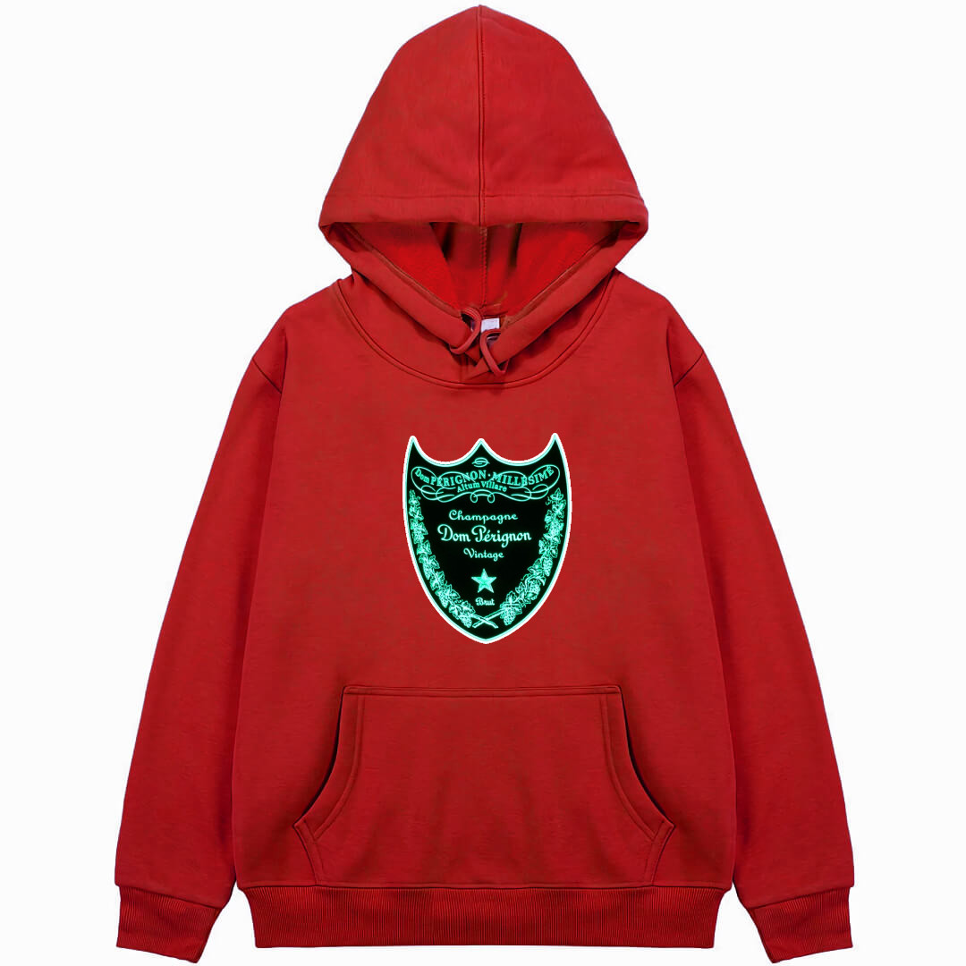 Dom Perignon Hoodie Hooded Sweatshirt Sweater Jacket - Dom Perignon Label 2008 On Black Background