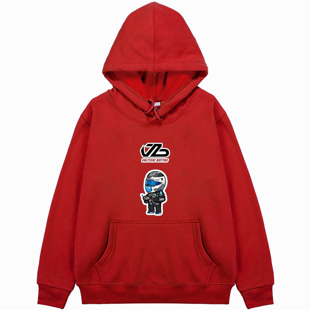 F1 Formula One Valtteri Bottas Hoodie Hooded Sweatshirt Sweater Jacket - Sticker Chibi Art