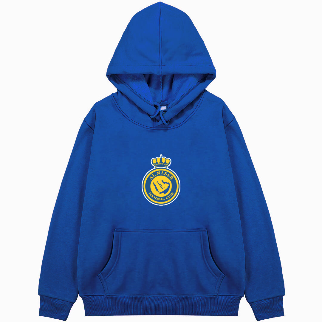Al-Nassr FC Football Club Hoodie Hooded Sweatshirt Sweater Jacket - Al-Nassr FC Football Club Single Logo