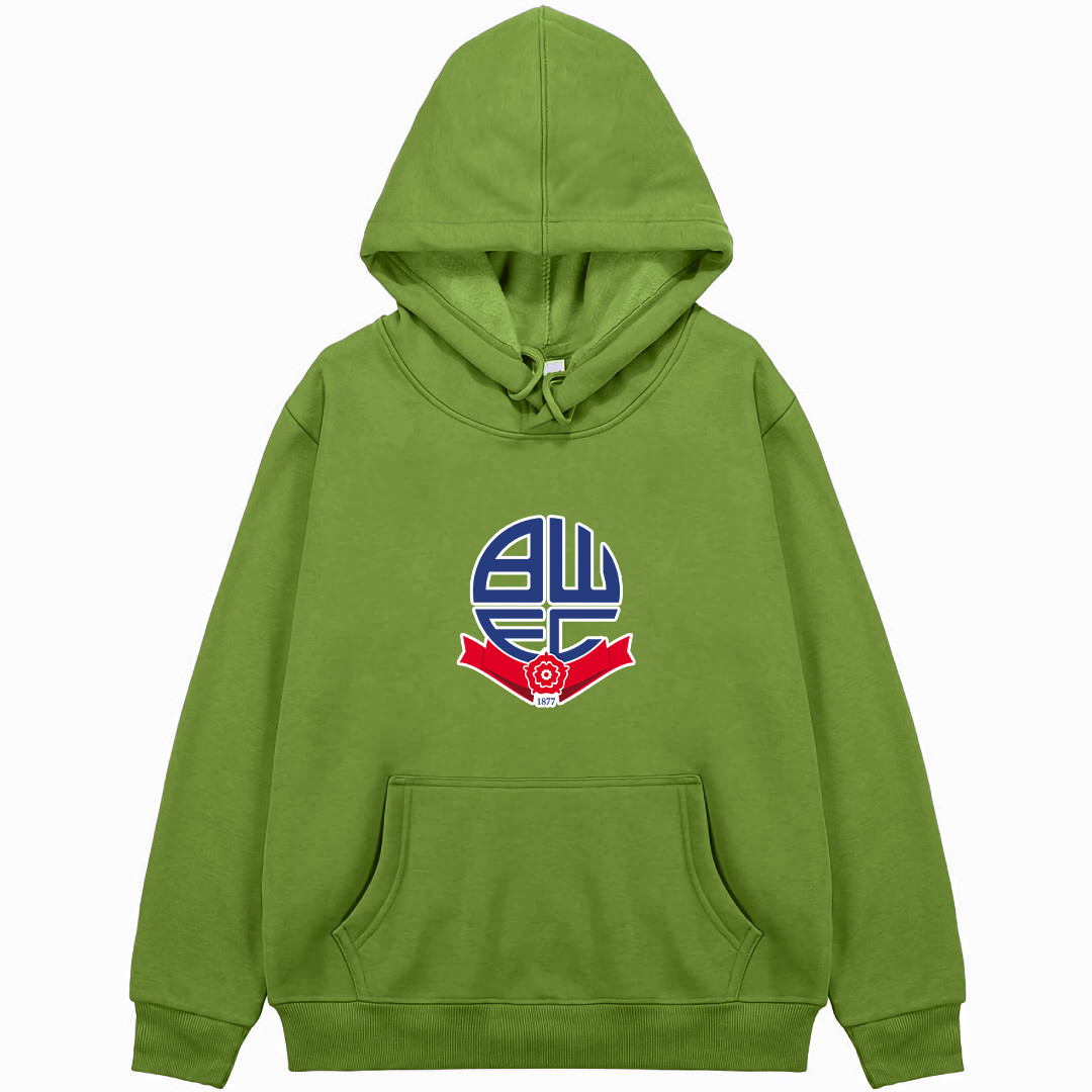 Bolton Wanderers F.C. Football Club Hoodie Hooded Sweatshirt Sweater Jacket - Bolton Wanderers F.C. Football Club Single Logo