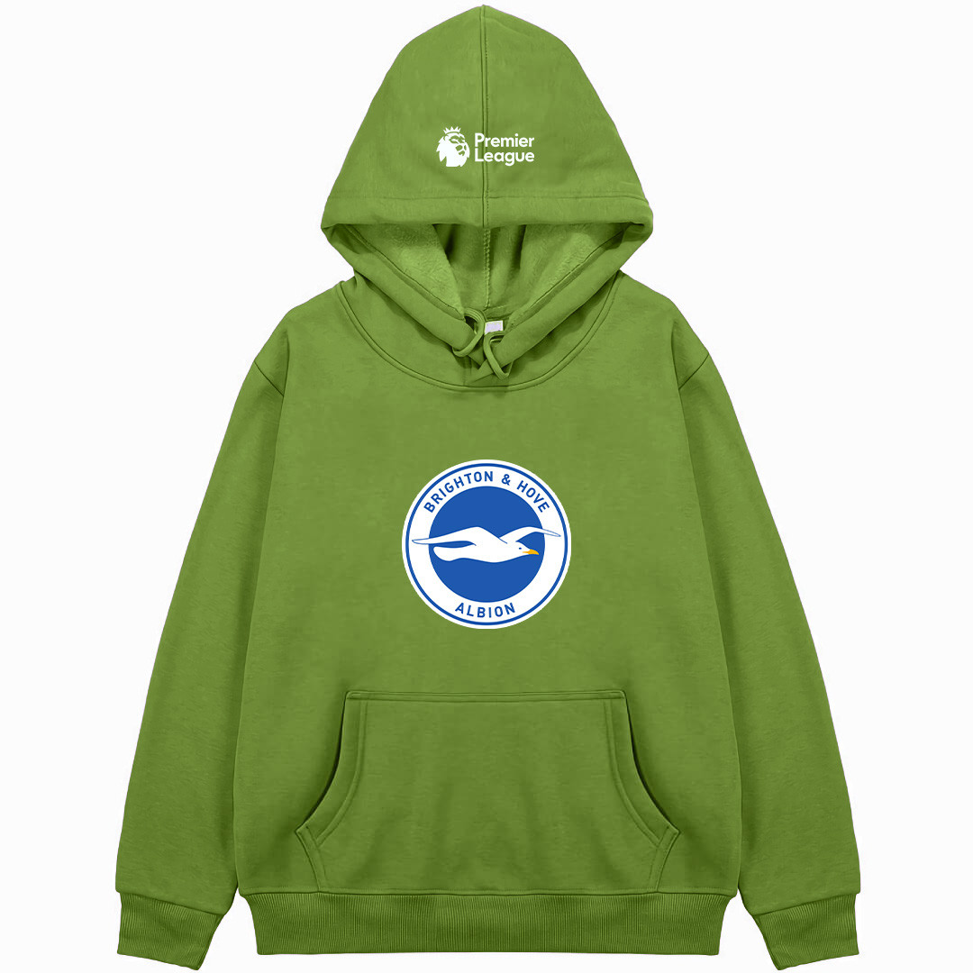 Brighton & Hove Albion F.C. Football Club Hoodie Hooded Sweatshirt Sweater Jacket - Brighton & Hove Albion F.C. Football Club Single Logo
