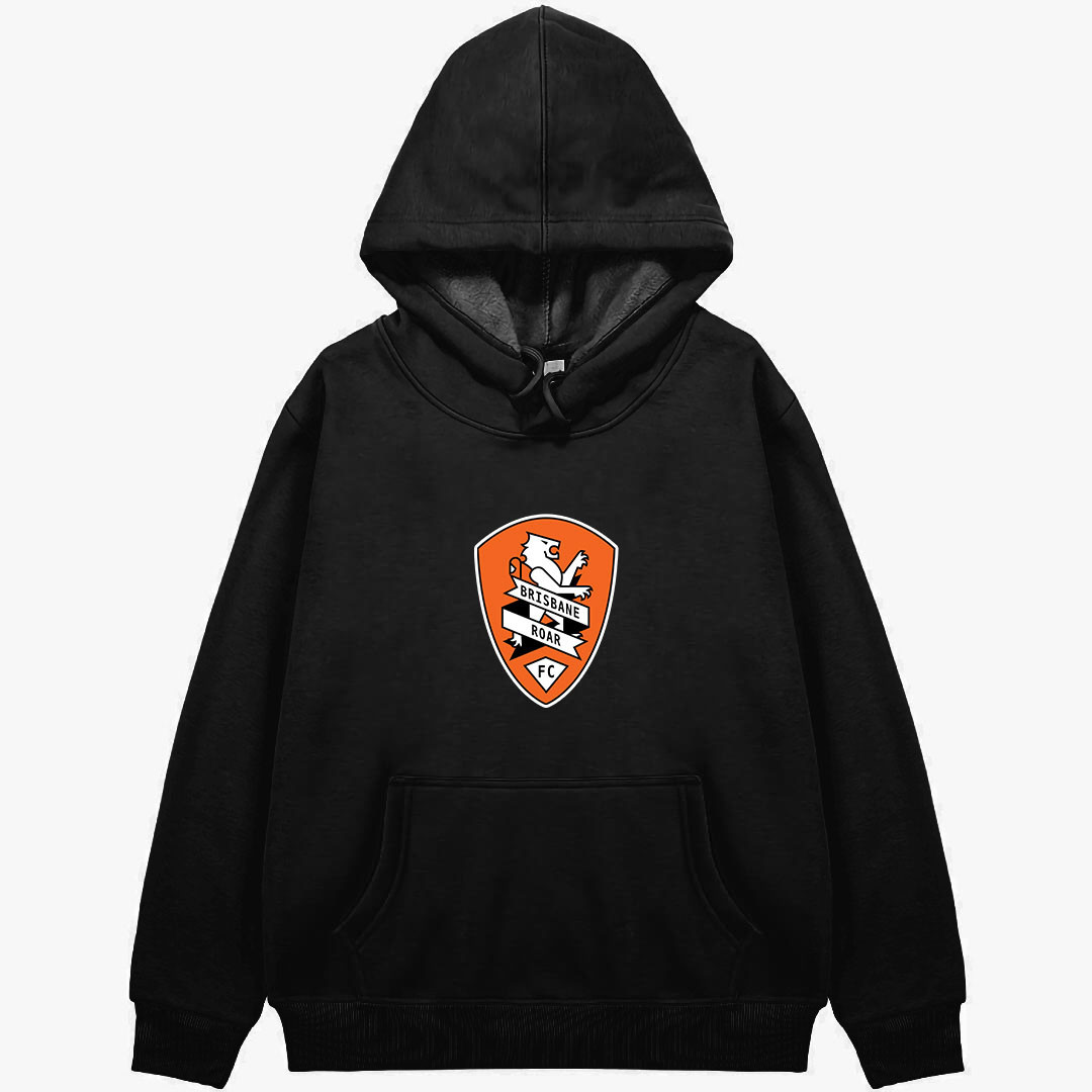 Brisbane Roar Football Club Hoodie Hooded Sweatshirt Sweater Jacket - Brisbane Roar Football Club Single Logo