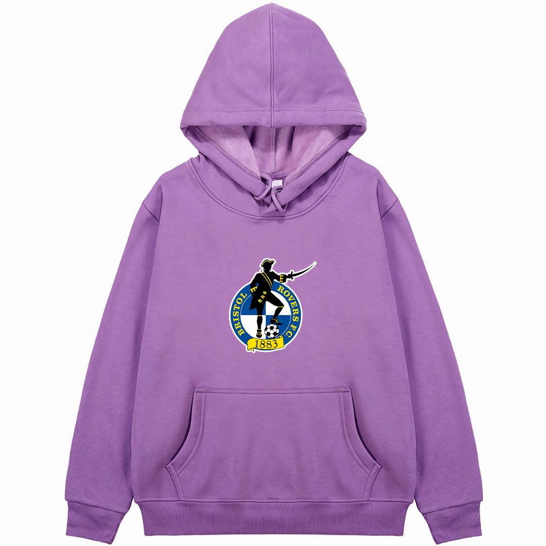 Bristol Rovers F.C. Football Club Hoodie Hooded Sweatshirt Sweater Jacket - Bristol Rovers F.C. Football Club Single Logo