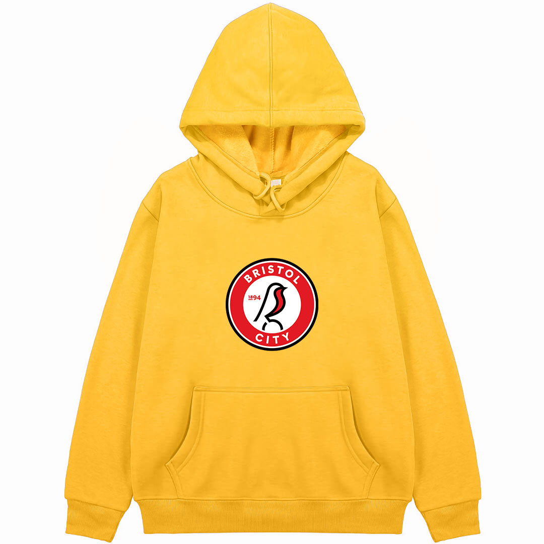 Bristol City F.C. Football Club Hoodie Hooded Sweatshirt Sweater Jacket - Bristol City F.C. Football Club Single Logo