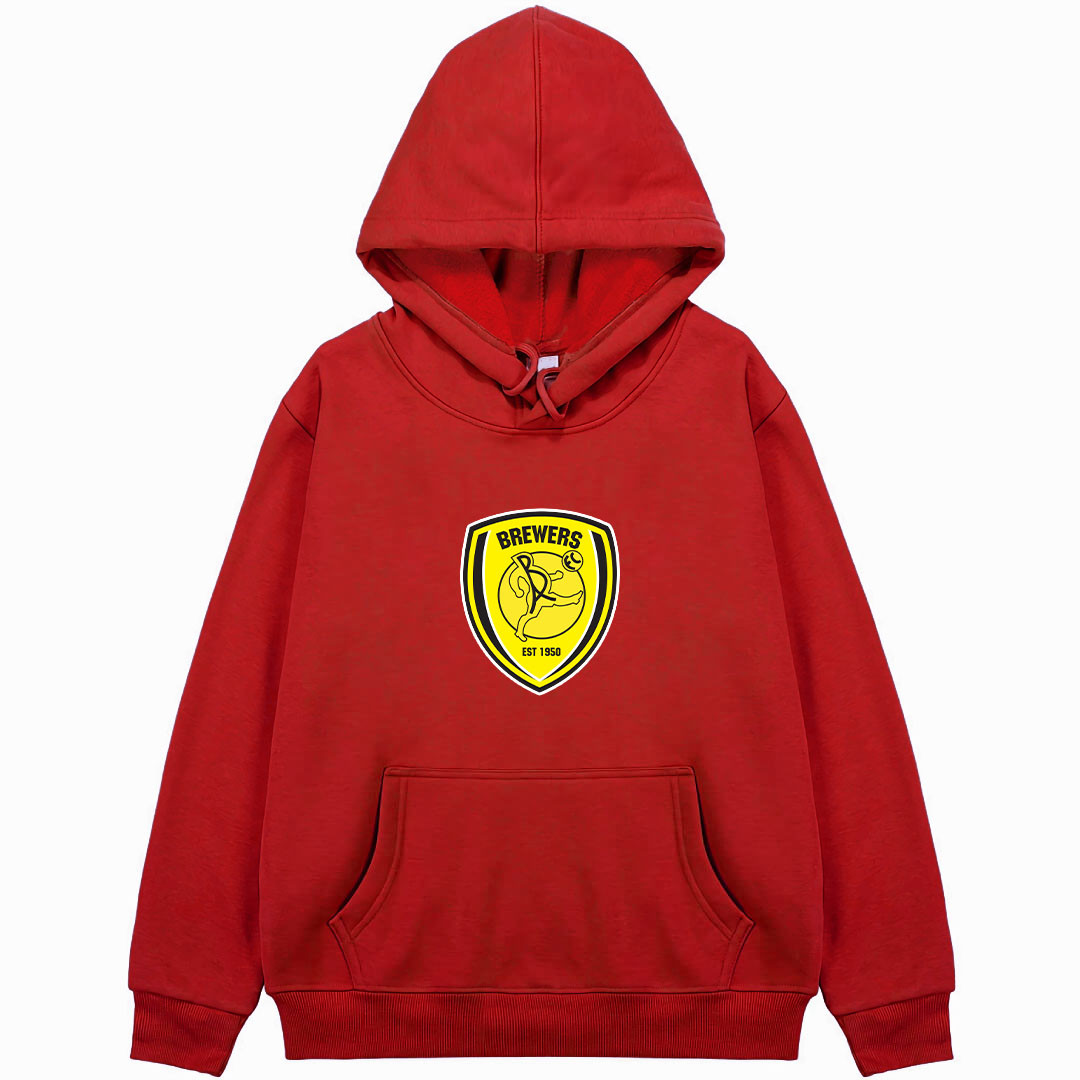 Burton Albion F.C. Football Club Hoodie Hooded Sweatshirt Sweater Jacket - Burton Albion F.C. Football Club Single Logo
